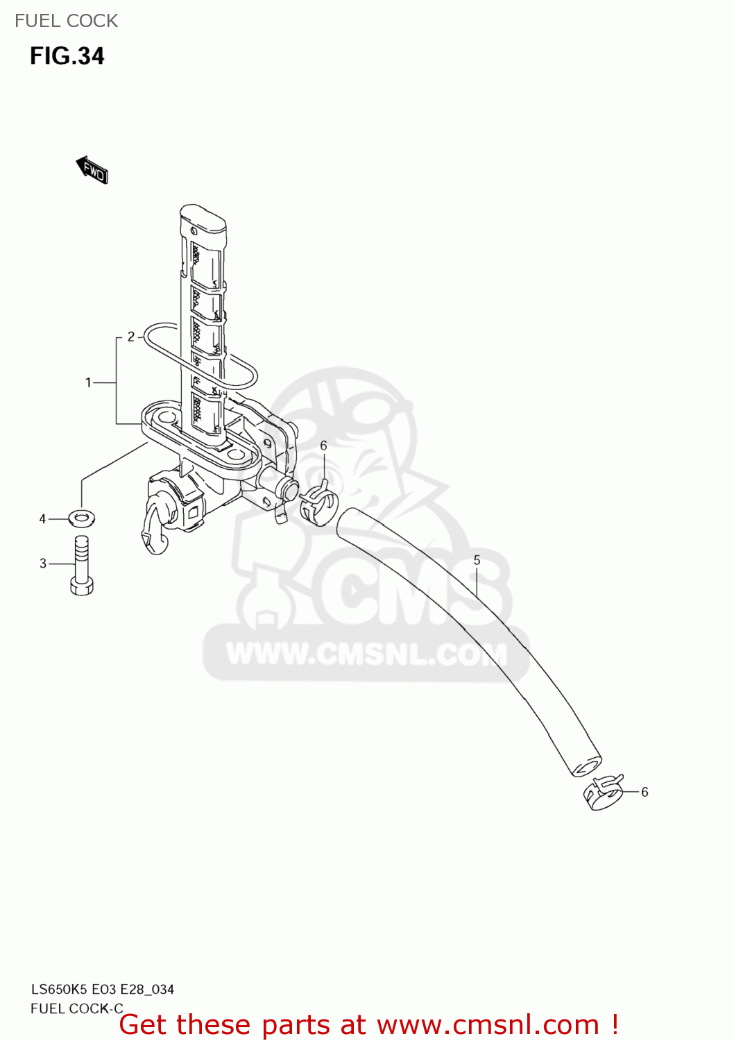FUEL COCK LS650 BOULEVARD S40 2009 (K9) USA CANADA (E03 E28)