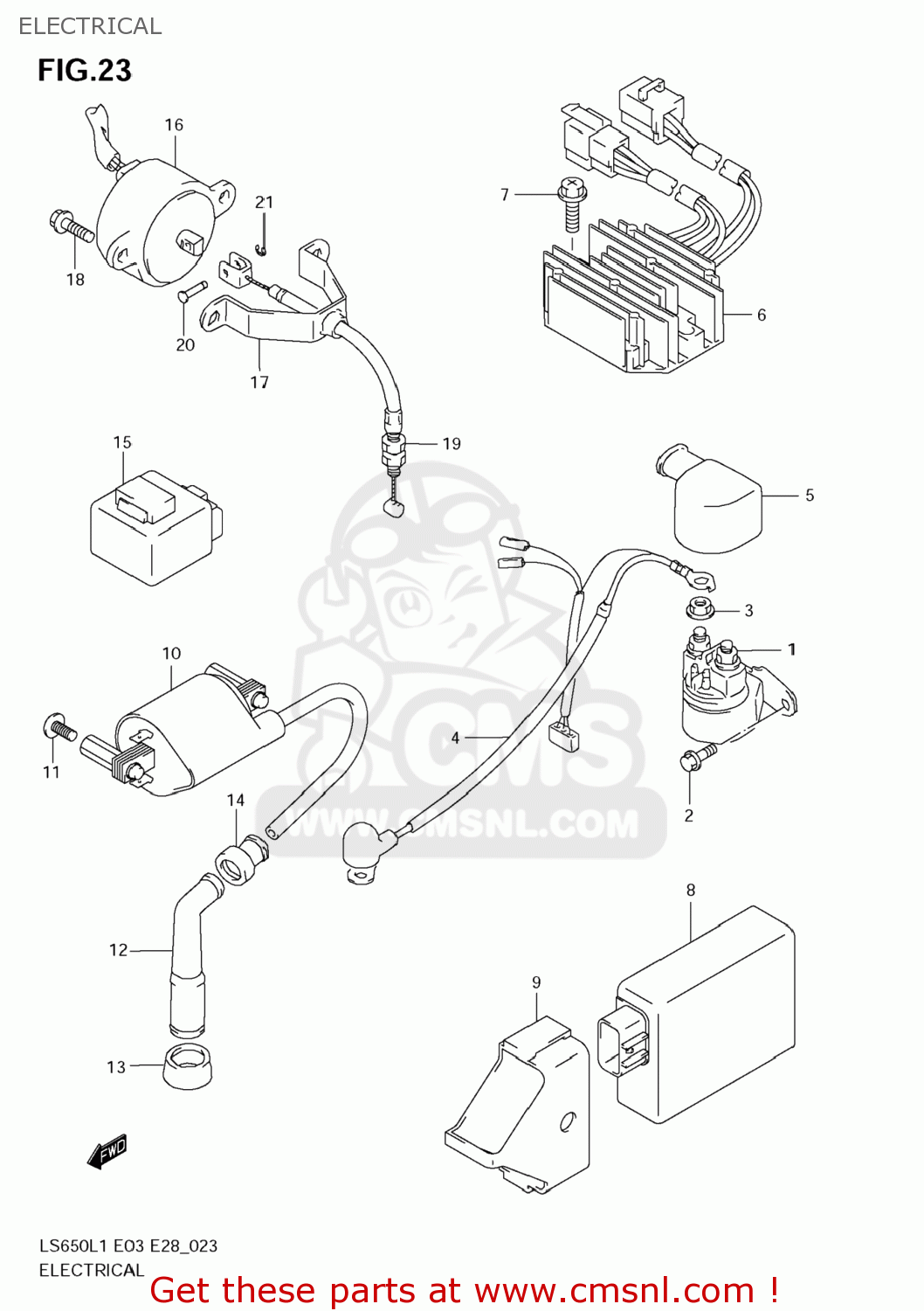 ELECTRICAL LS650 BOULEVARD S40 2011 (L1) USA CALIFORNI CANADA (E03 E33 E28)