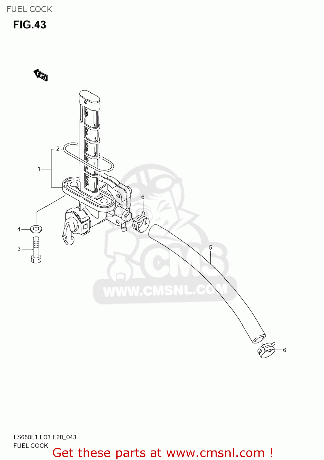 FUEL COCK LS650 BOULEVARD S40 2011 (L1) USA CALIFORNI CANADA (E03 E33 E28)