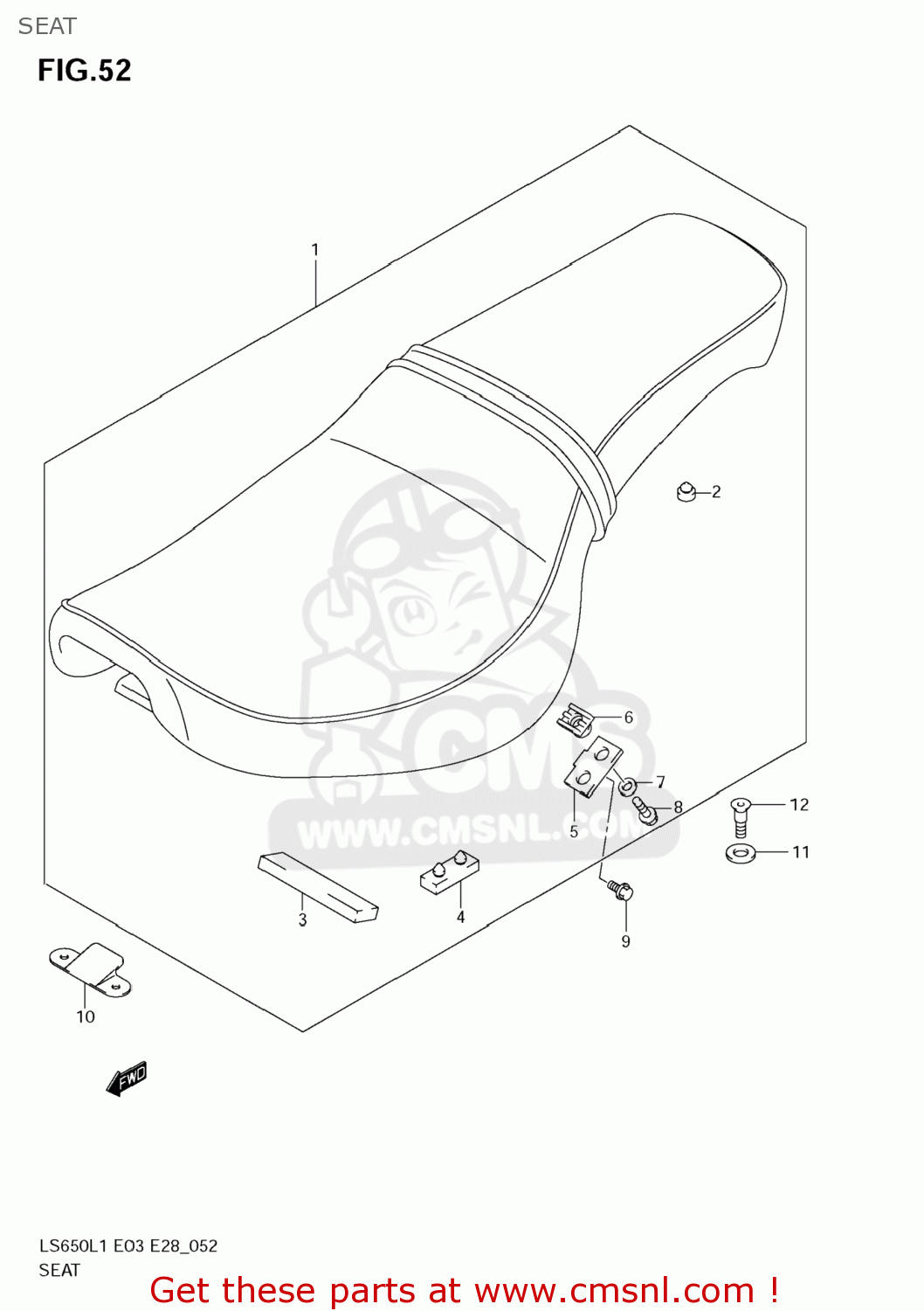 SEAT LS650 BOULEVARD S40 2011 (L1) USA CALIFORNI CANADA (E03 E33 E28)