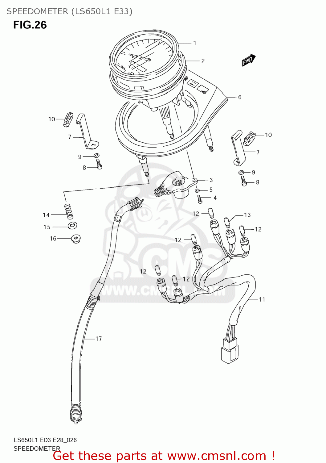 SPEEDOMETER (LS650L1 E33) LS650 BOULEVARD S40 2011 (L1) USA CALIFORNI CANADA (E03 E33 E28)