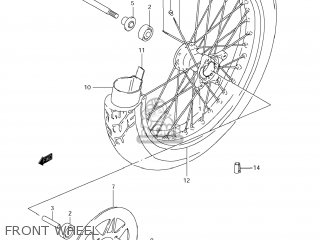 FRONT WHEEL - LS650 BOULEVARD S40 2011 (L1) USA CALIFORNI CANADA (E03 E33 E28)