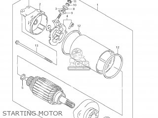 STARTING MOTOR - LS650 BOULEVARD S40 2011 (L1) USA CALIFORNI CANADA (E03 E33 E28)