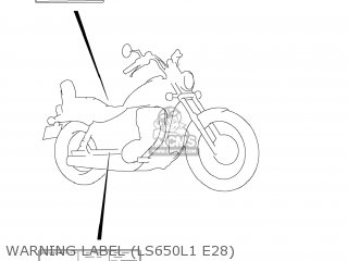 WARNING LABEL (LS650L1 E28) - LS650 BOULEVARD S40 2011 (L1) USA CALIFORNI CANADA (E03 E33 E28)