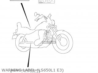 WARNING LABEL (LS650L1 E3) - LS650 BOULEVARD S40 2011 (L1) USA CALIFORNI CANADA (E03 E33 E28)