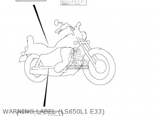 WARNING LABEL (LS650L1 E33) - LS650 BOULEVARD S40 2011 (L1) USA CALIFORNI CANADA (E03 E33 E28)