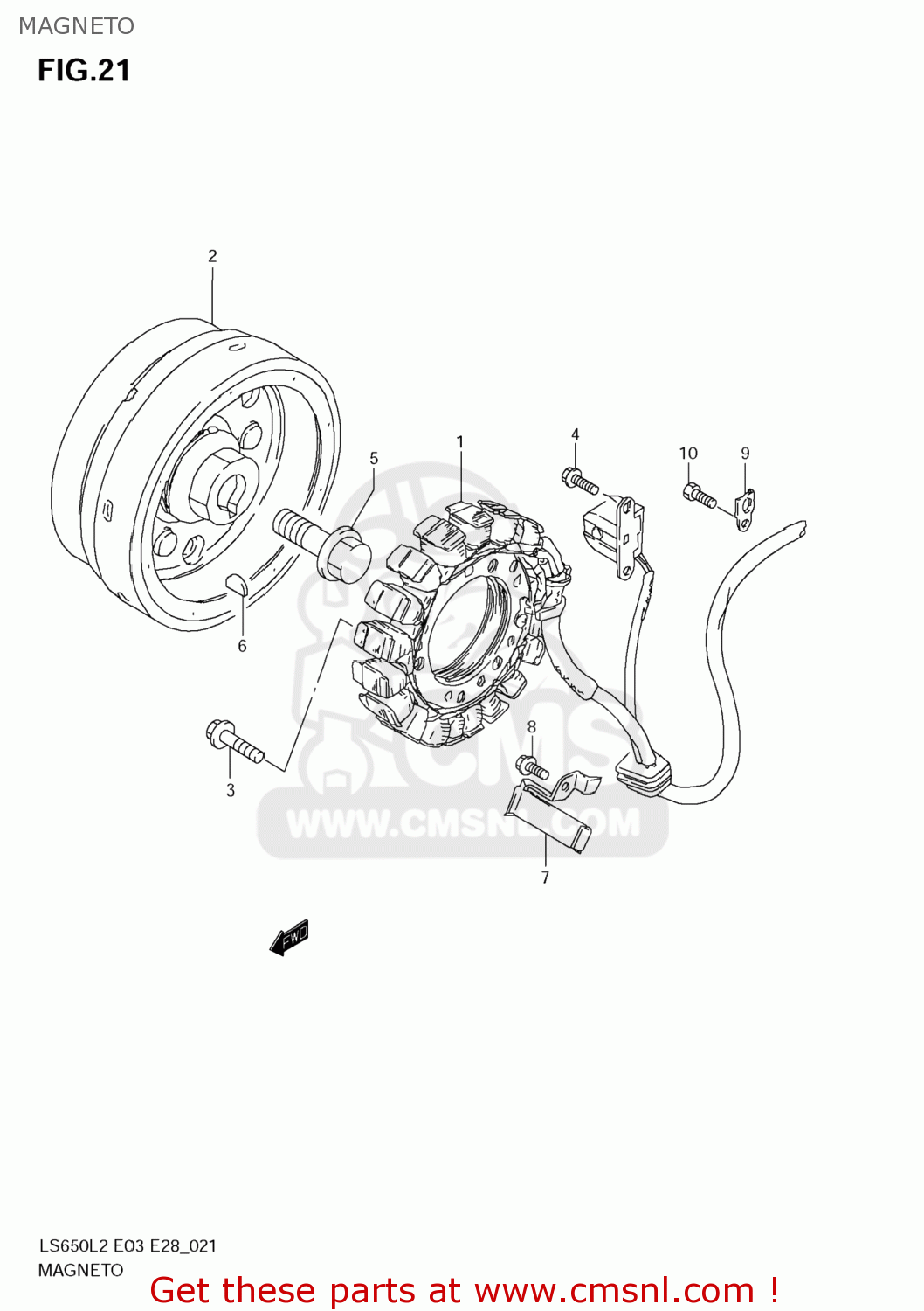 MAGNETO LS650 BOULEVARD S40 2012 (L2) USA CALIFORNI CANADA (E03 E33 E28)