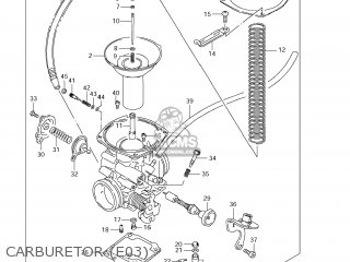 CARBURETOR (E03) - LS650 BOULEVARD S40 2012 (L2) USA CALIFORNI CANADA (E03 E33 E28)