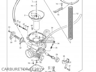 CARBURETOR (E28) - LS650 BOULEVARD S40 2012 (L2) USA CALIFORNI CANADA (E03 E33 E28)