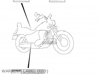 WARNING LABEL (E03) - LS650 BOULEVARD S40 2012 (L2) USA CALIFORNI CANADA (E03 E33 E28)