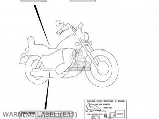 WARNING LABEL (E33) - LS650 BOULEVARD S40 2012 (L2) USA CALIFORNI CANADA (E03 E33 E28)
