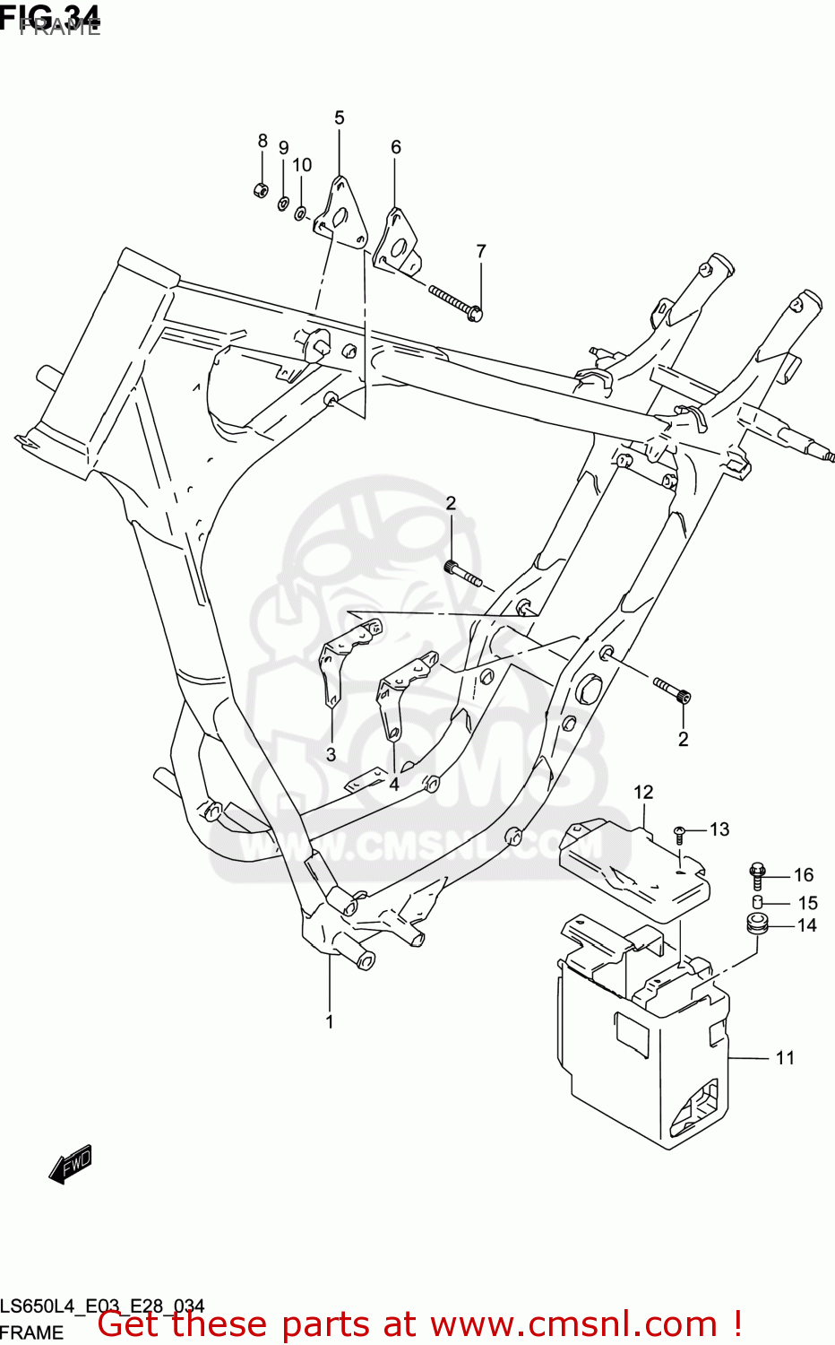 Suzuki LS650 BOULEVARD S40 2014 (L4) USA (E03) FRAME - buy original ...