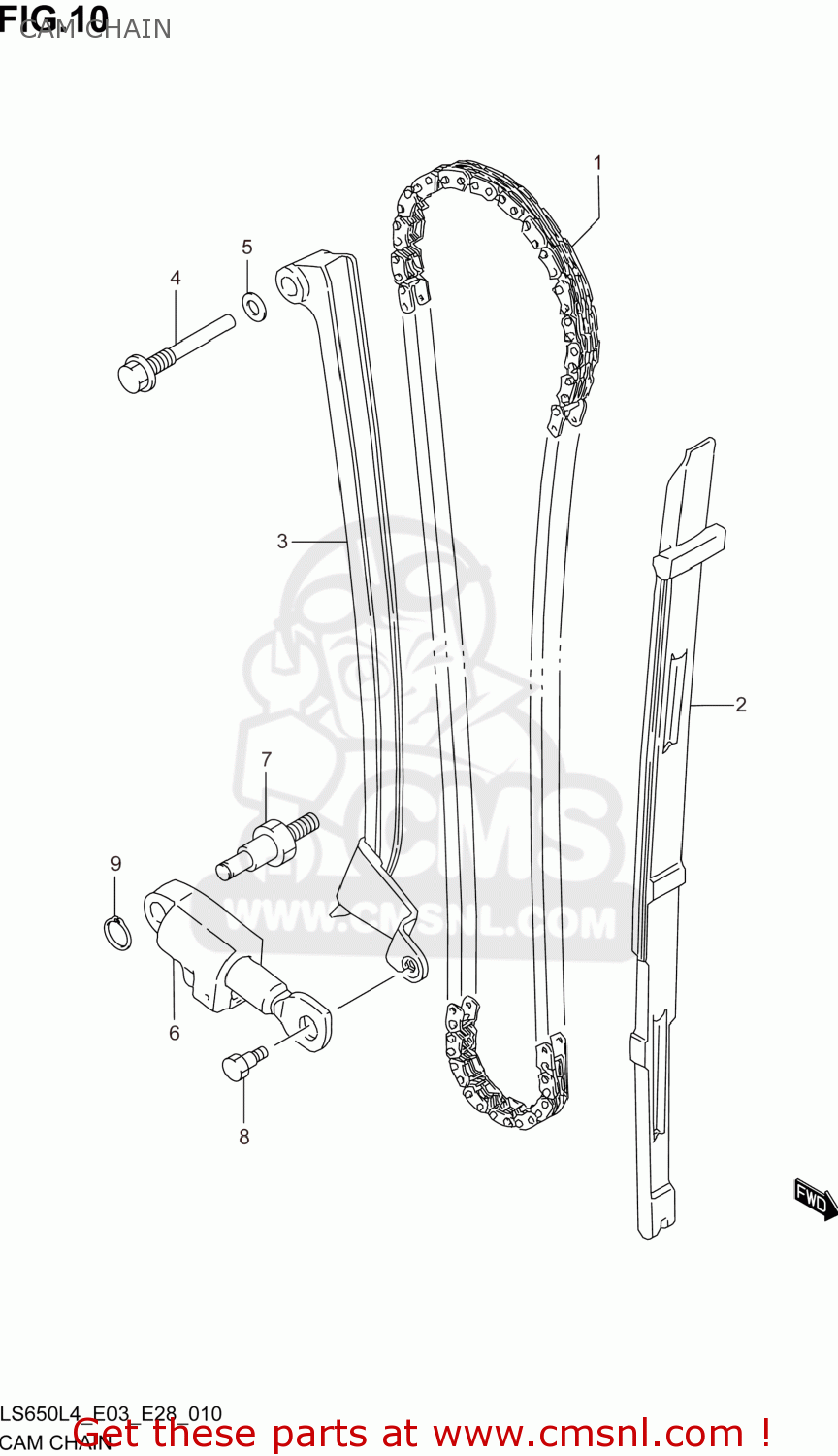 CAM CHAIN LS650 BOULEVARD S40 2014 (L4) USA (E03)