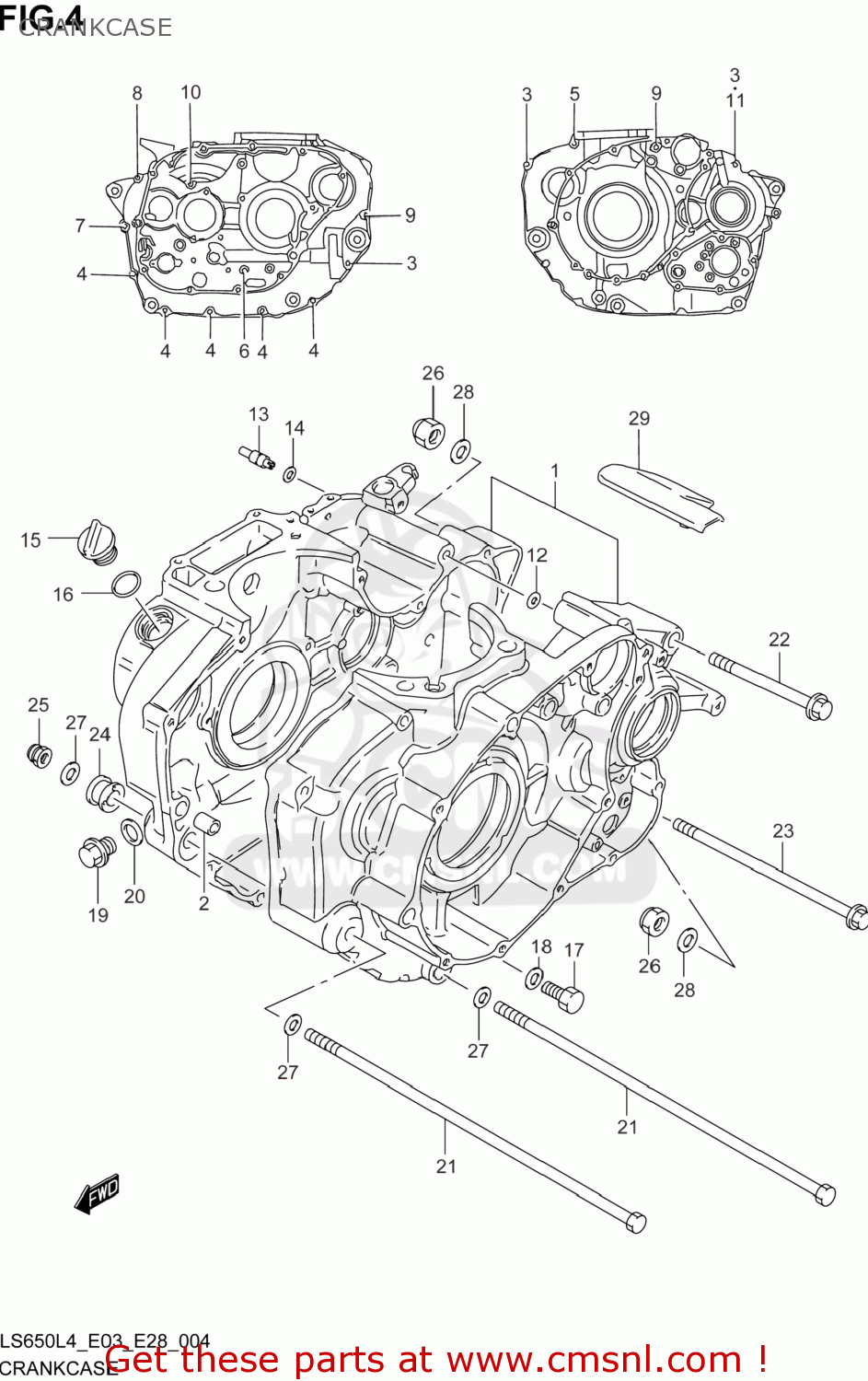 CRANKCASE LS650 BOULEVARD S40 2014 (L4) USA (E03)