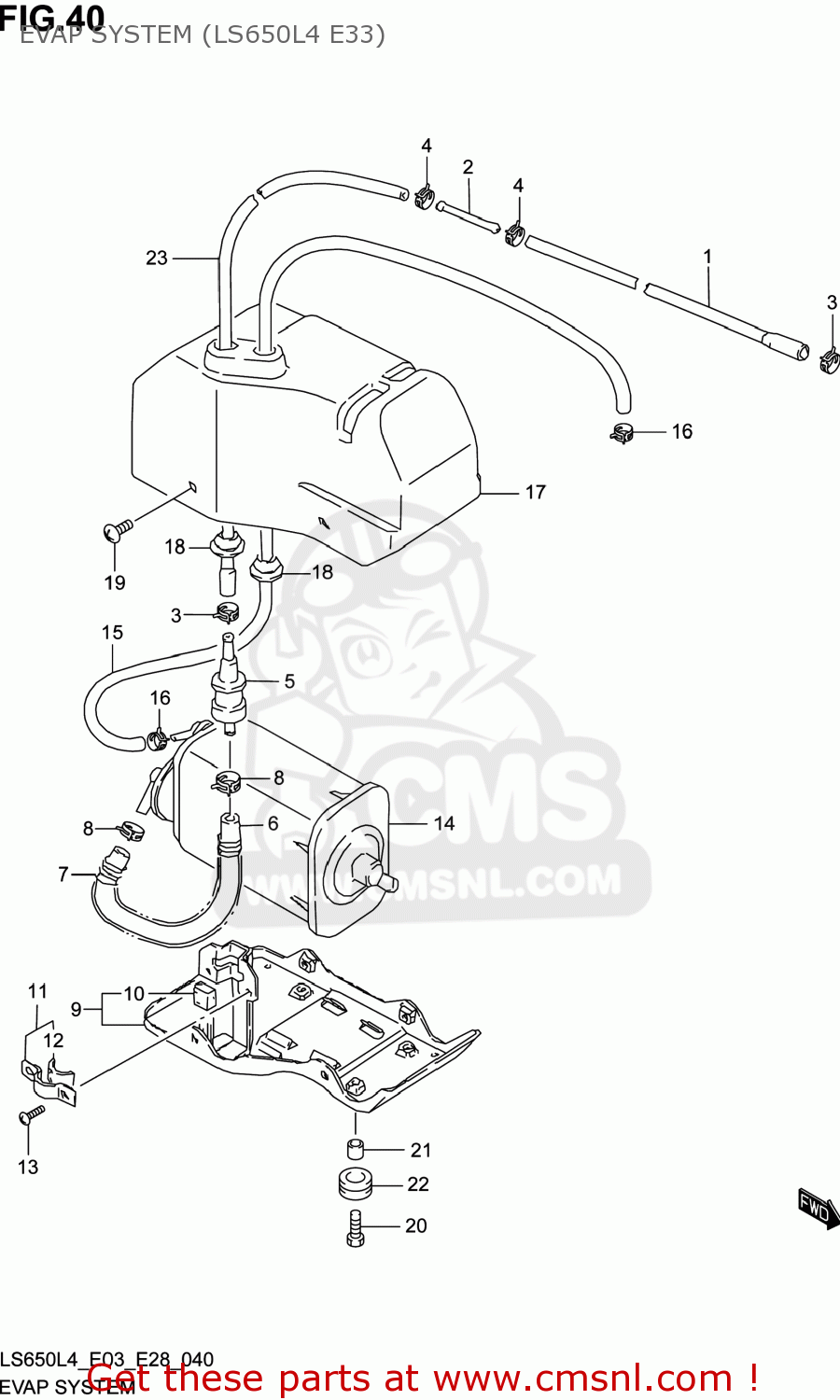 EVAP SYSTEM (LS650L4 E33) LS650 BOULEVARD S40 2014 (L4) USA (E03)