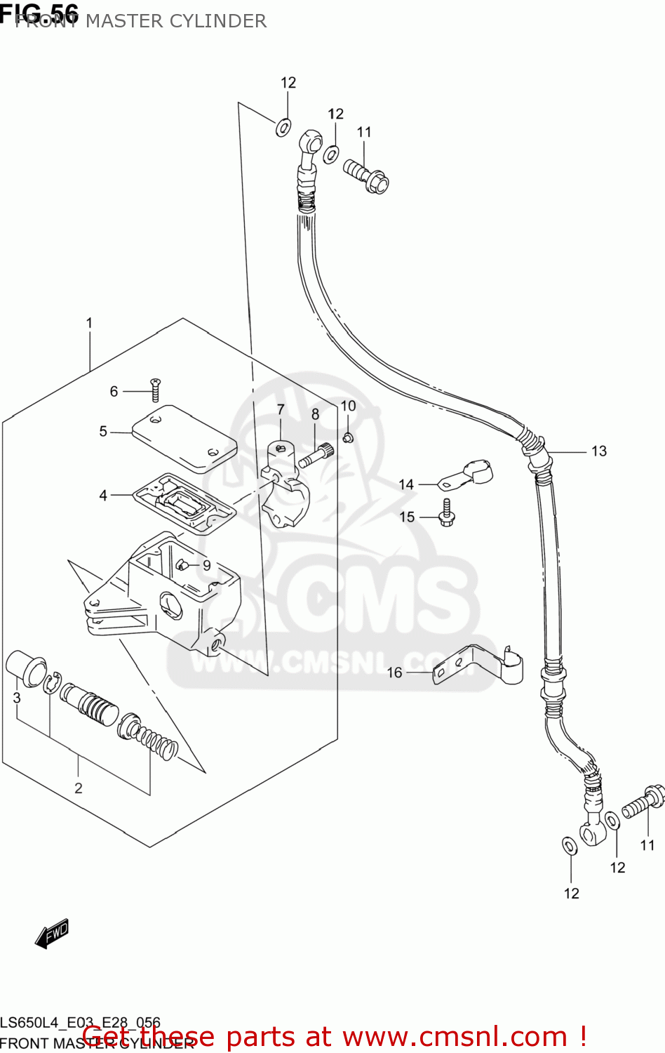 FRONT MASTER CYLINDER LS650 BOULEVARD S40 2014 (L4) USA (E03)