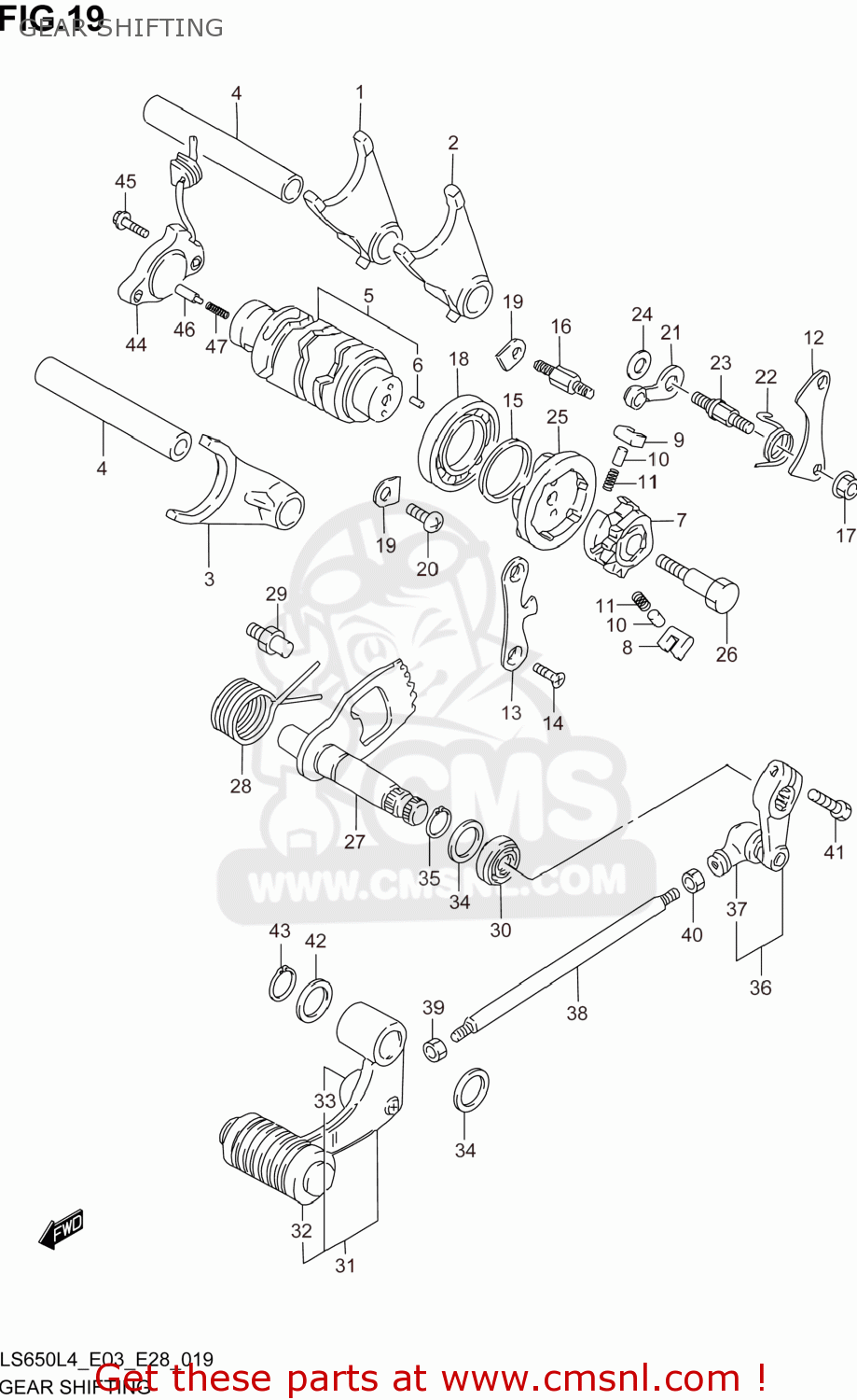 GEAR SHIFTING LS650 BOULEVARD S40 2014 (L4) USA (E03)