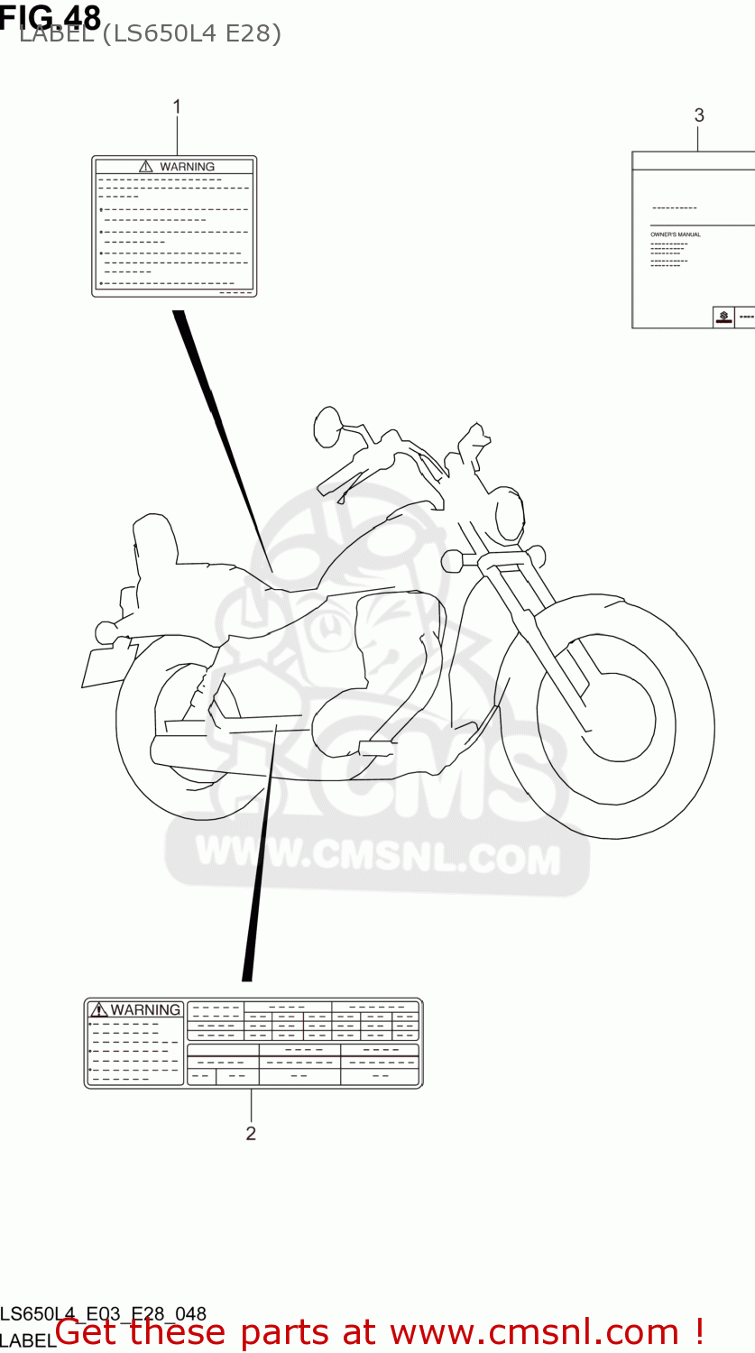 LABEL (LS650L4 E28) LS650 BOULEVARD S40 2014 (L4) USA (E03)