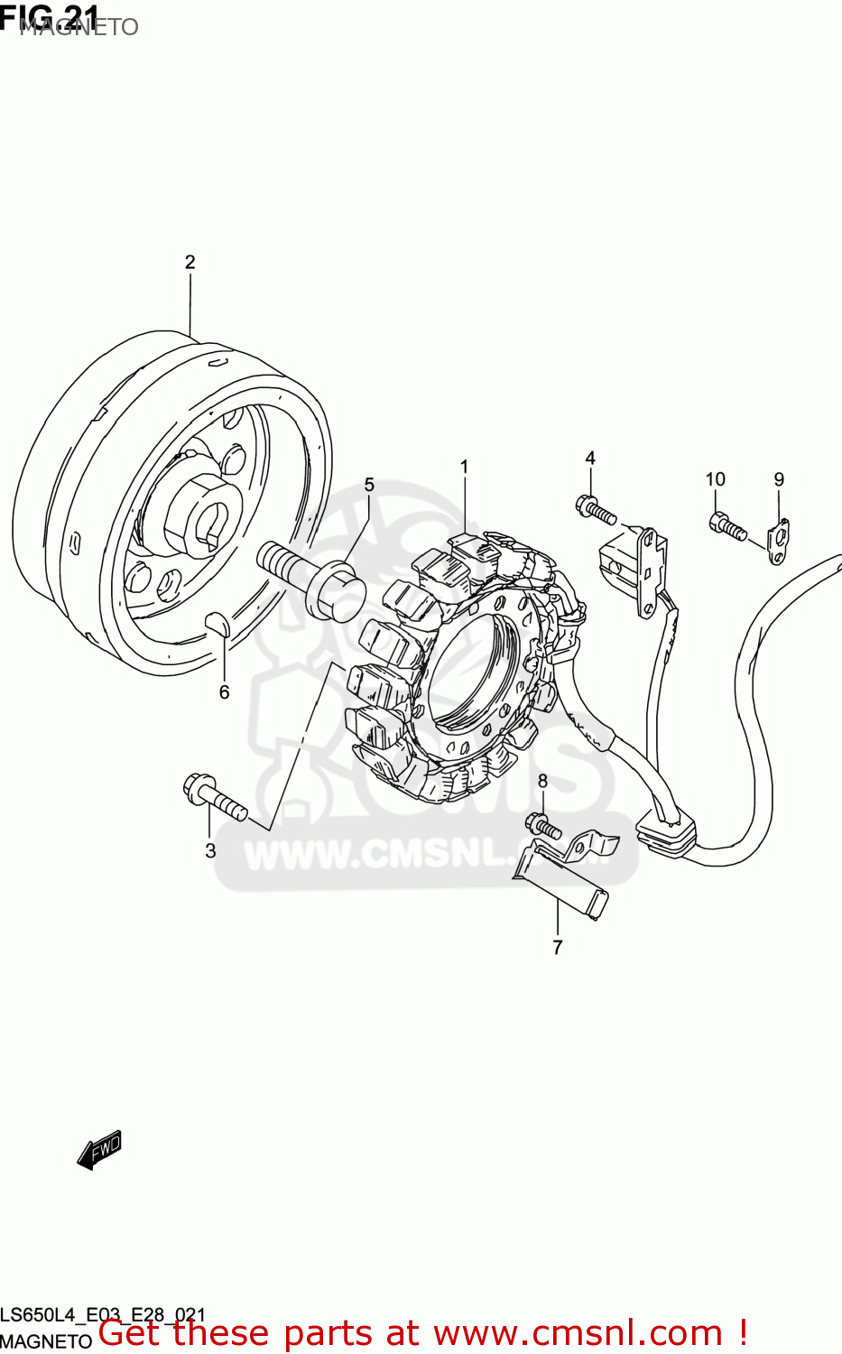MAGNETO LS650 BOULEVARD S40 2014 (L4) USA (E03)