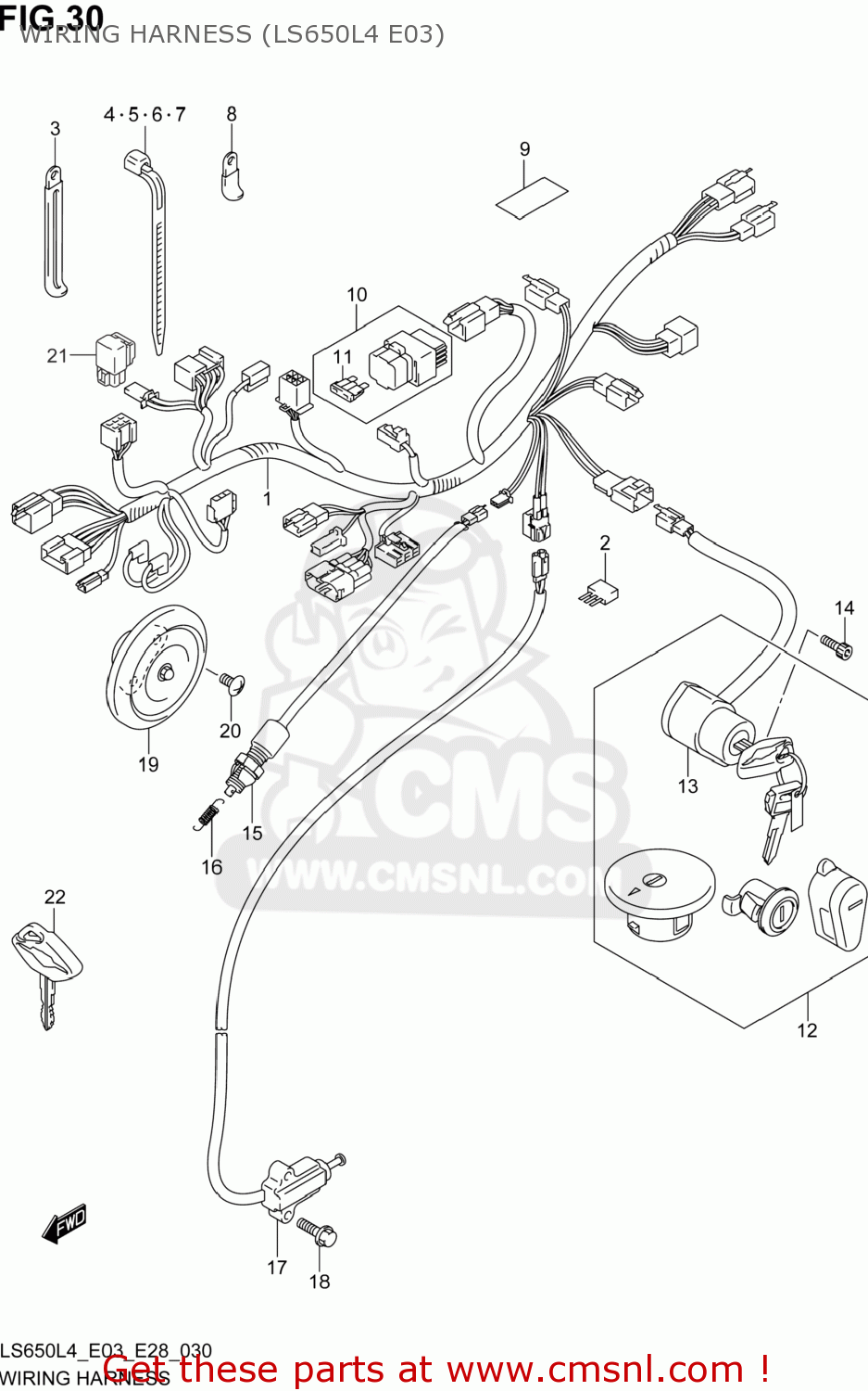 WIRING HARNESS (LS650L4 E03) LS650 BOULEVARD S40 2014 (L4) USA (E03)