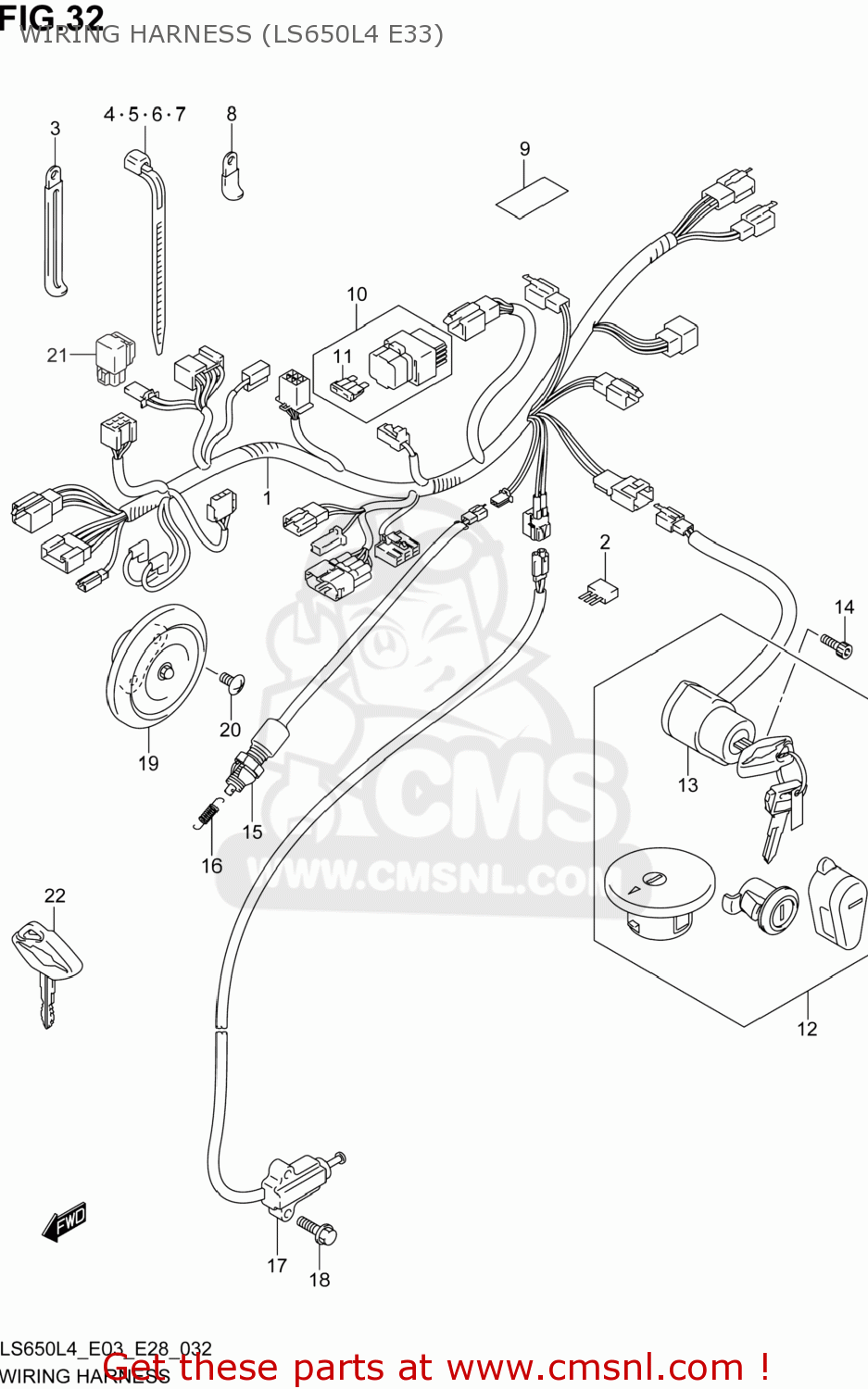 WIRING HARNESS (LS650L4 E33) LS650 BOULEVARD S40 2014 (L4) USA (E03)