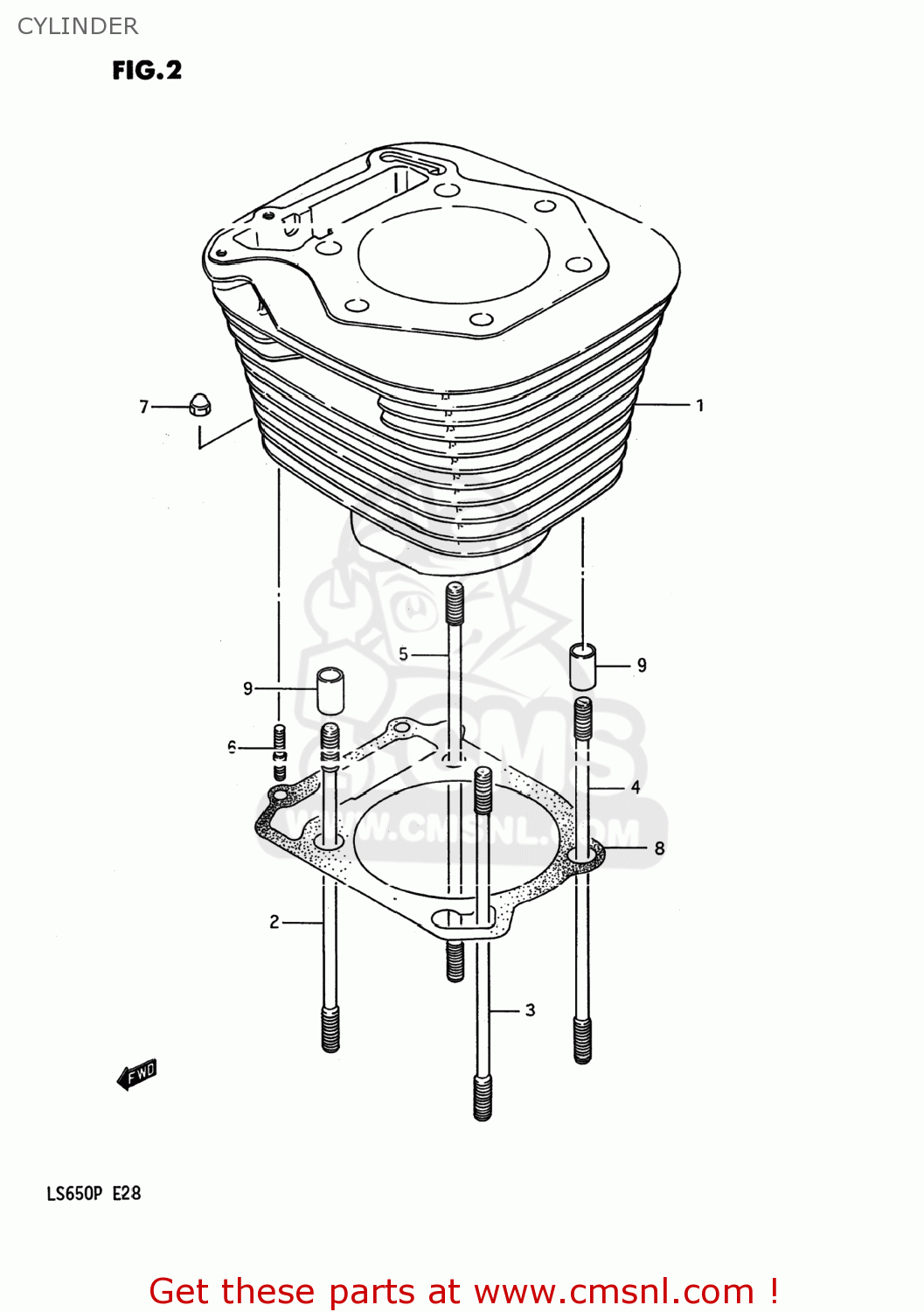 CYLINDER LS650 SAVAGE 1986 (G) USA (E03)