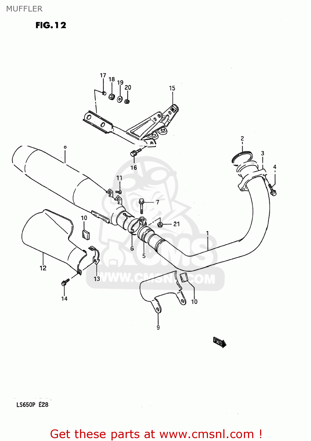 MUFFLER LS650 SAVAGE 1986 (G) USA (E03)