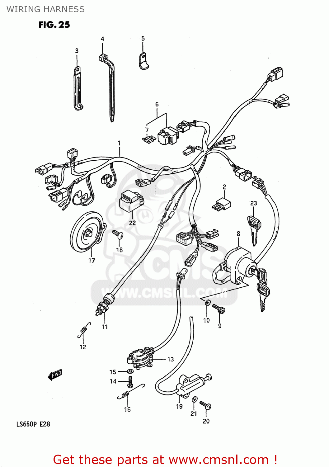 WIRING HARNESS LS650 SAVAGE 1986 (G) USA (E03)