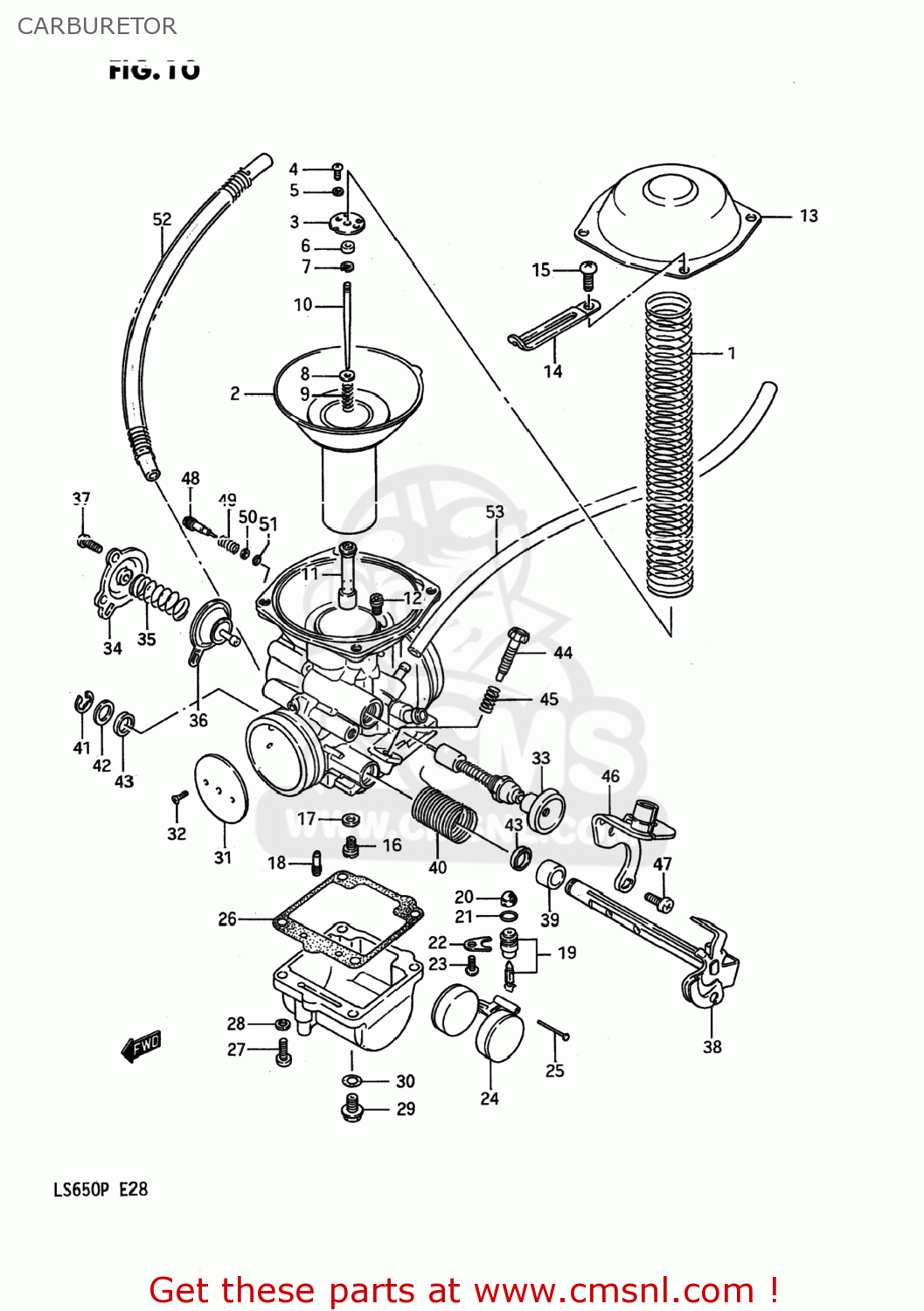 CARBURETOR LS650 SAVAGE 1987 (H) USA (E03)