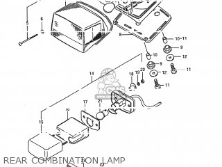 REAR COMBINATION LAMP - LS650 SAVAGE 1987 (H) USA (E03)
