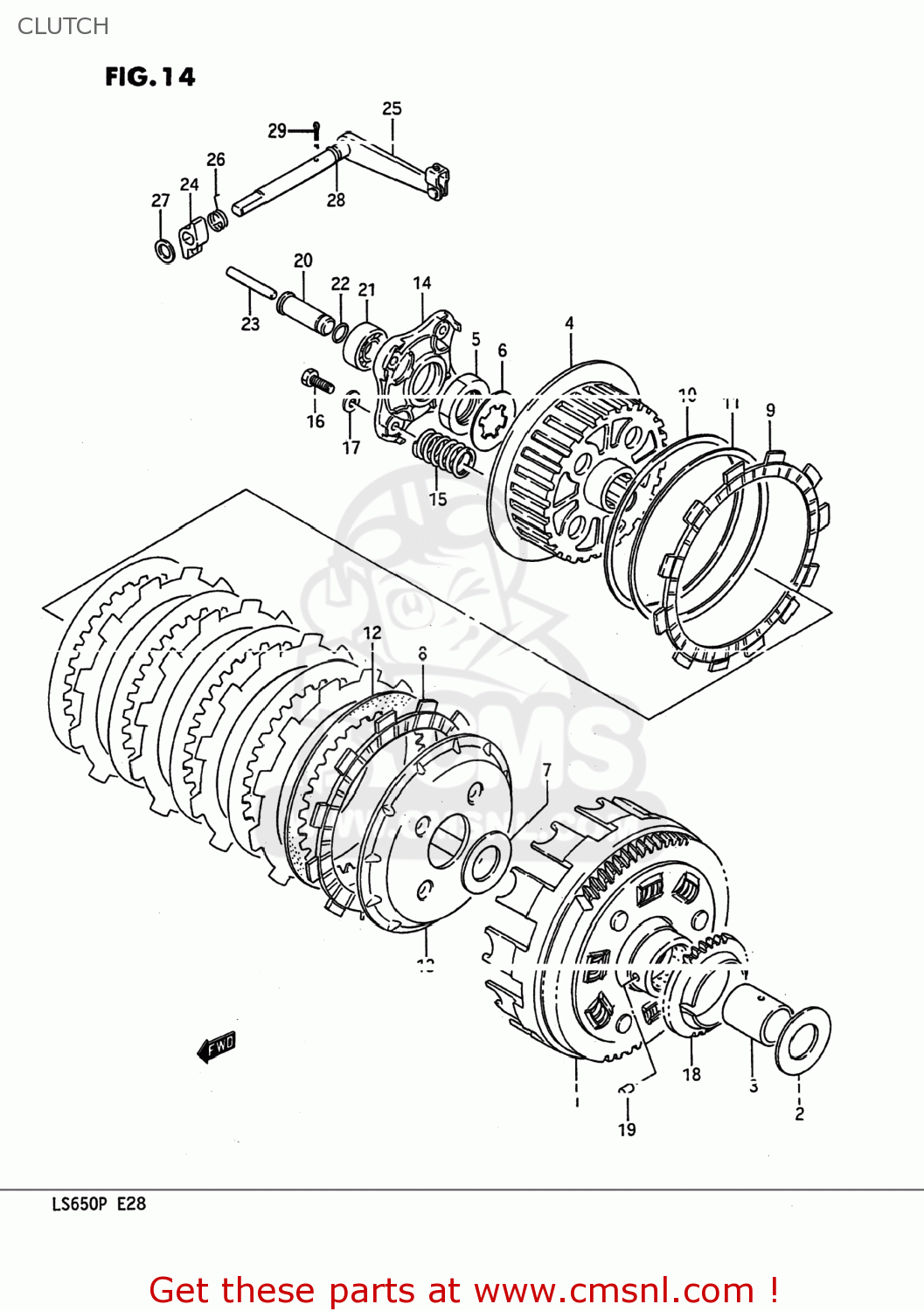 CLUTCH LS650 SAVAGE 1988 (J) USA (E03)