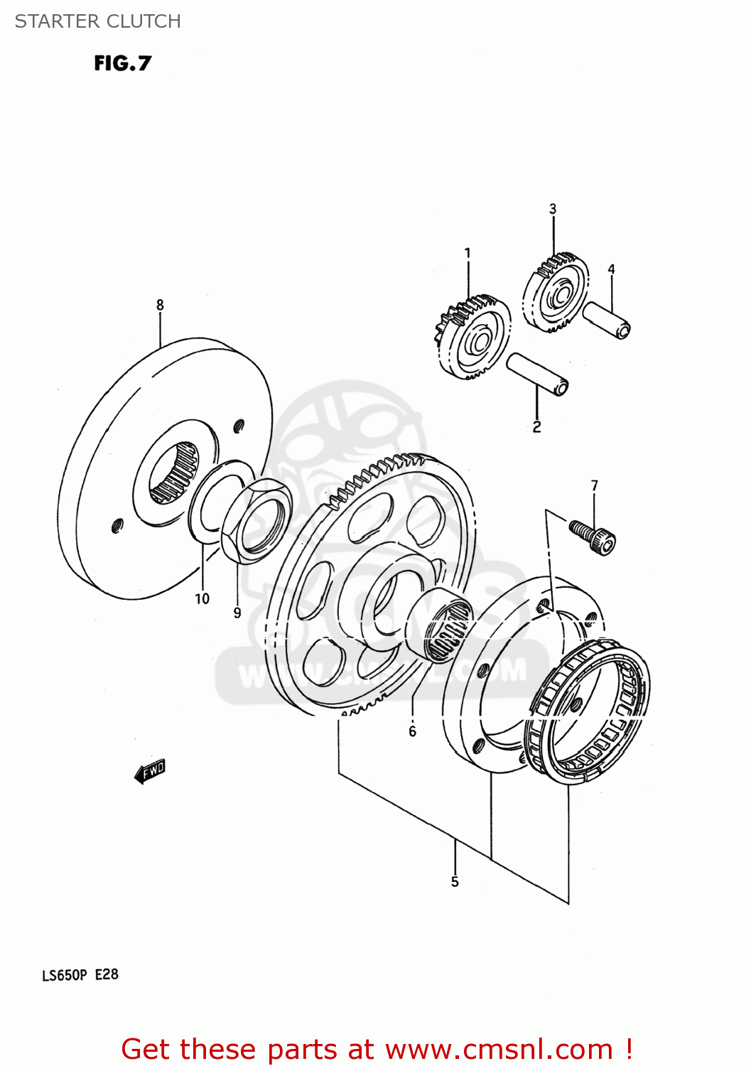 STARTER CLUTCH LS650 SAVAGE 1988 (J) USA (E03)
