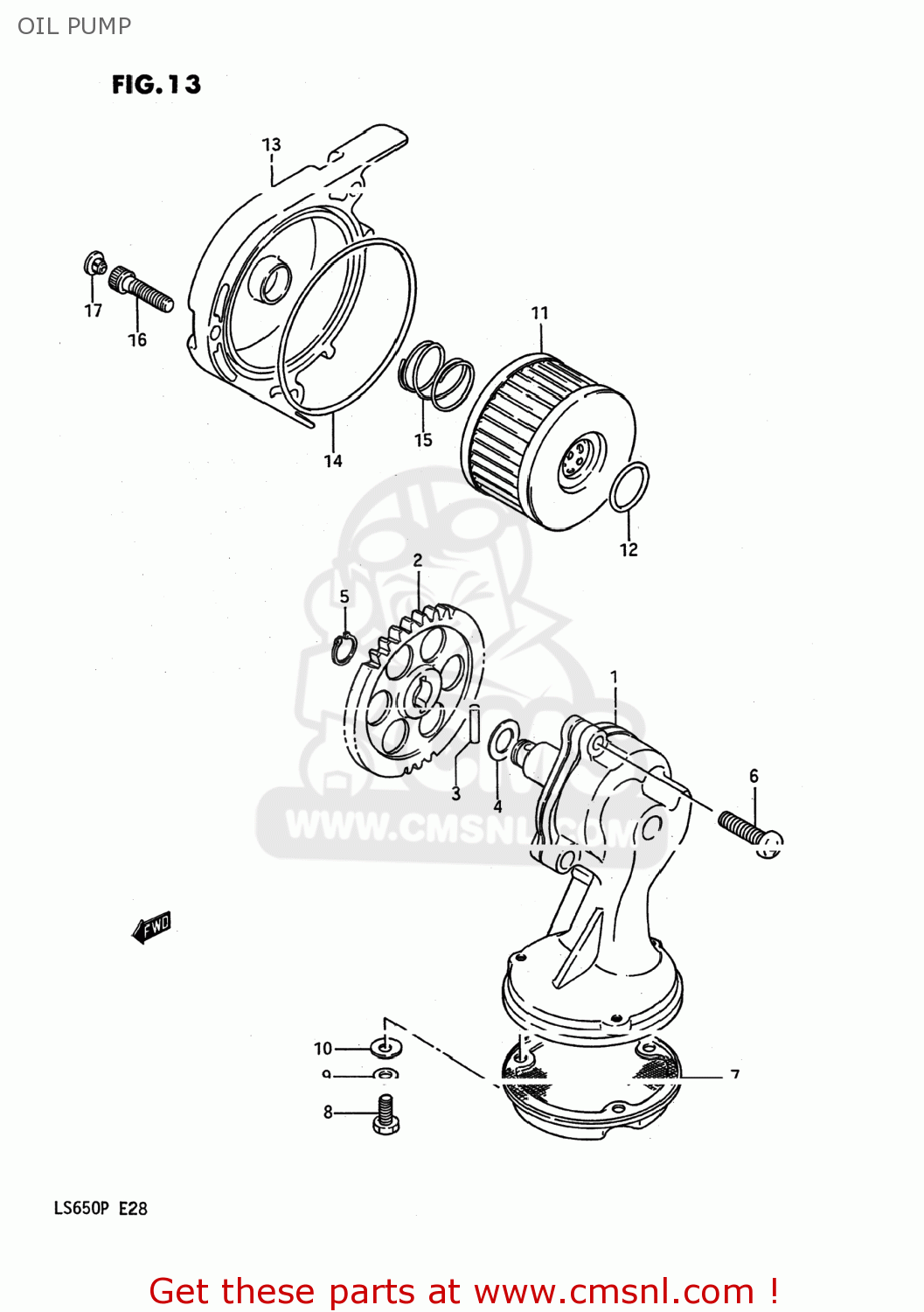 OIL PUMP LS650 SAVAGE 1995 (S) USA (E03)