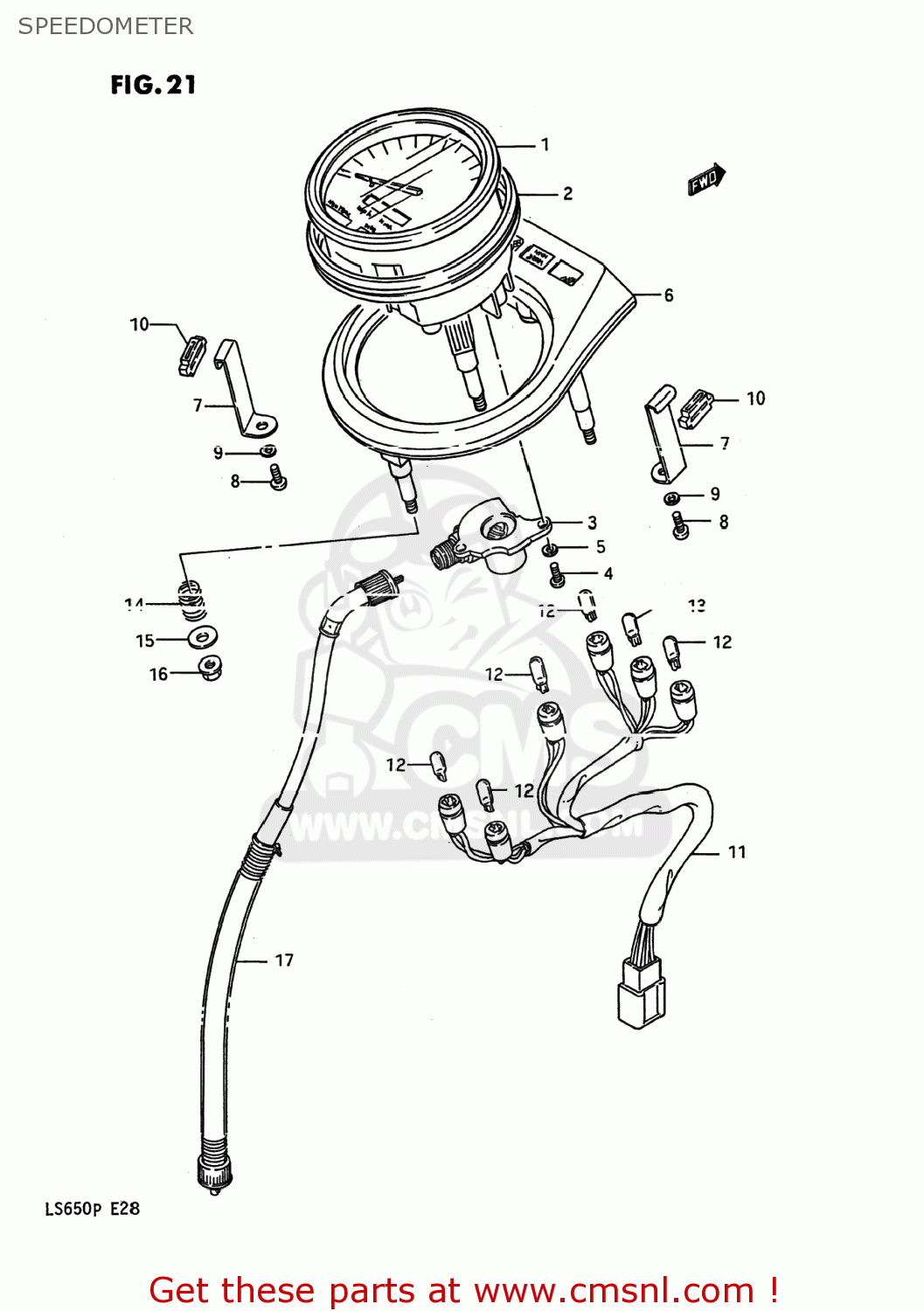 SPEEDOMETER LS650 SAVAGE 1995 (S) USA (E03)