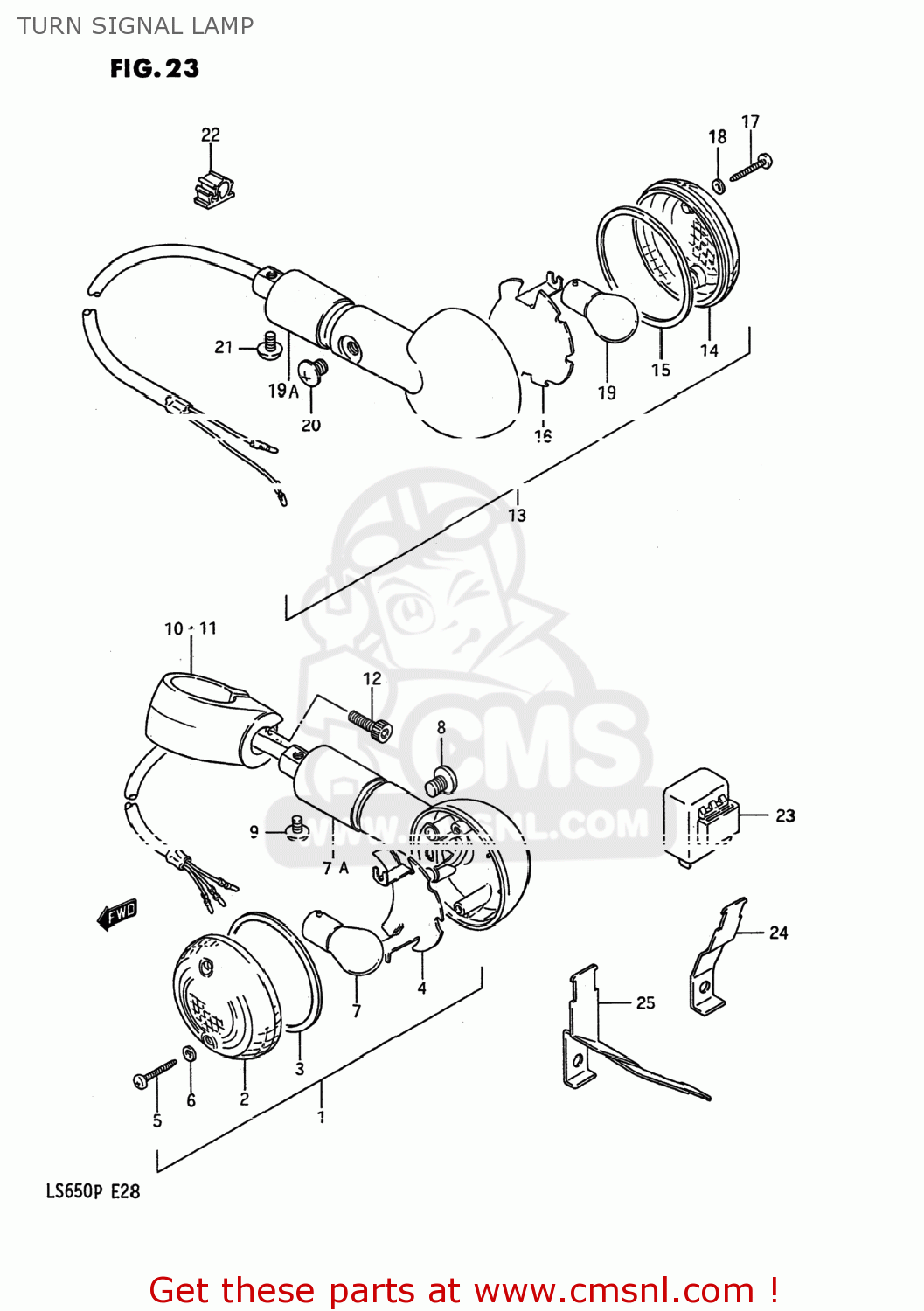 TURN SIGNAL LAMP LS650 SAVAGE 1995 (S) USA (E03)