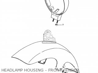 HEADLAMP HOUSING - FRONT FENDER - LS650 SAVAGE 1995 (S) USA (E03)