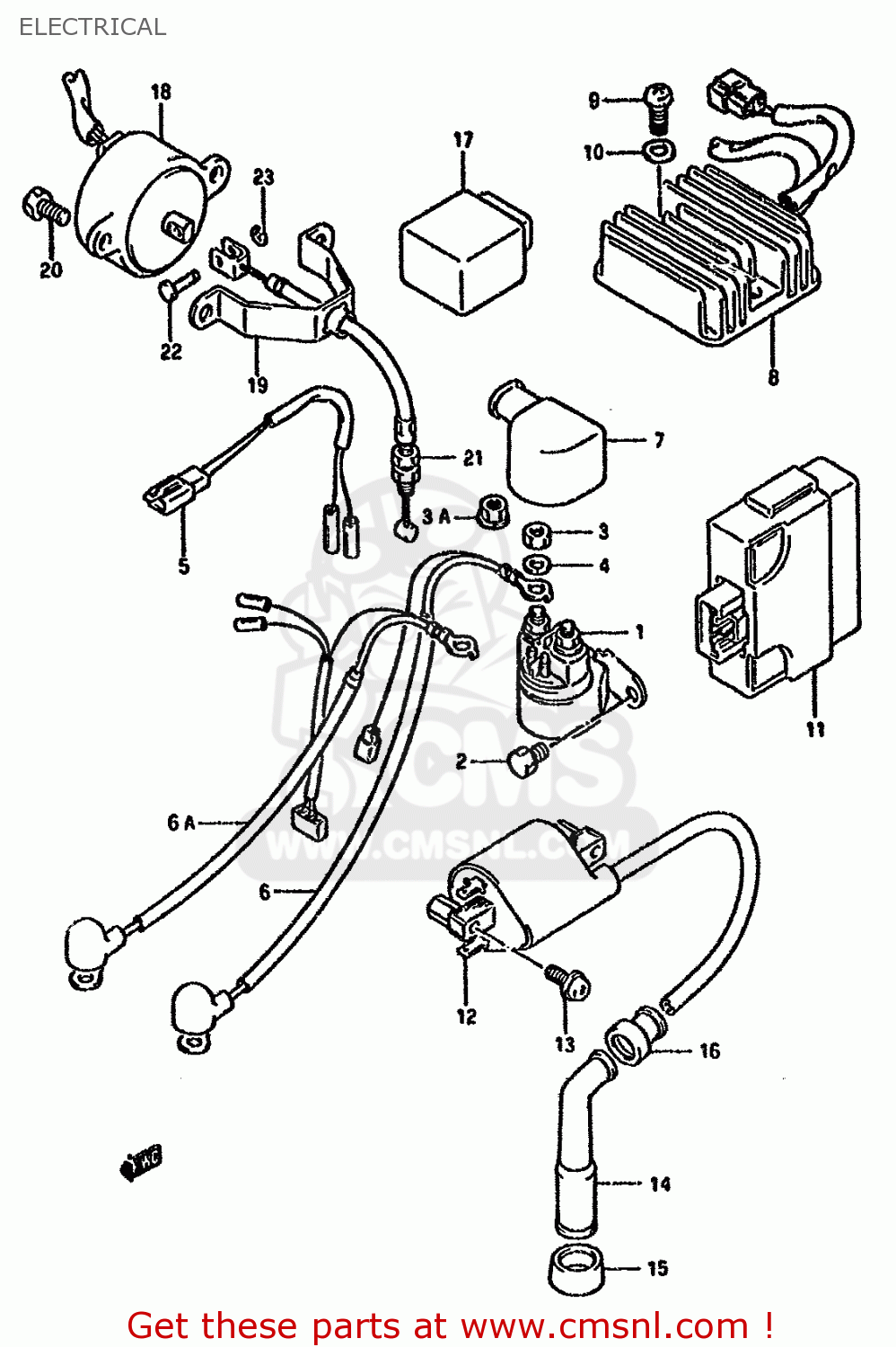 ELECTRICAL LS650F 1986 (G) (E02 E04 E15 E16 E17 E18 E21 E22 E24 E25 E34 39)