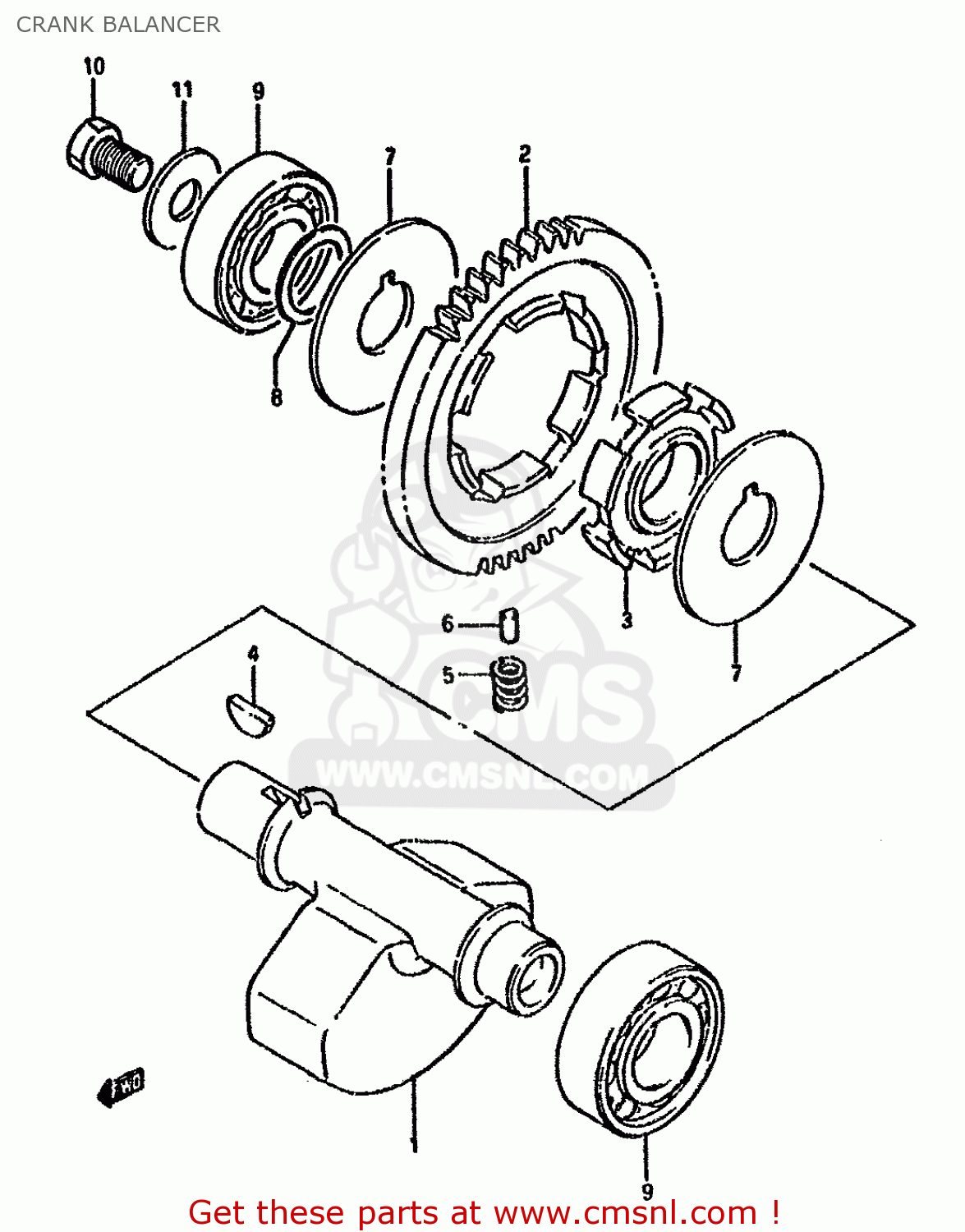 CRANK BALANCER LS650F 1986 (G) (E02 E04 E15 E16 E17 E18 E21 E22 E24 E25 E34 39)