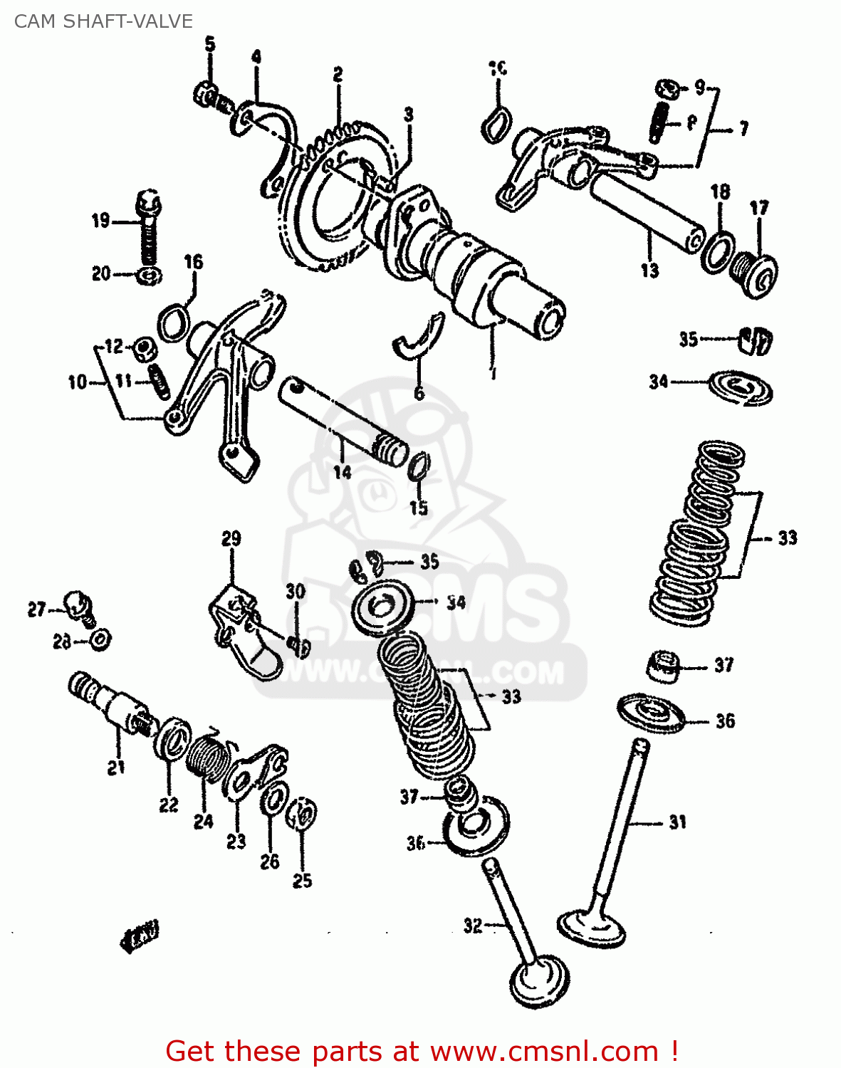 CAM SHAFT-VALVE LS650F 1988 (J) (E04 E18 E22 E34 E75 E77)
