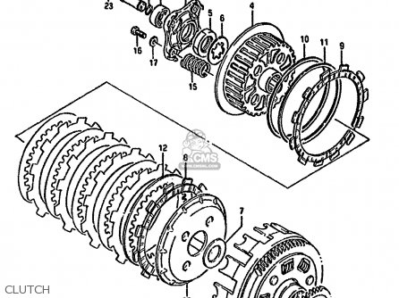 CLUTCH - LS650F 1988 (J) (E04 E18 E22 E34 E75 E77)