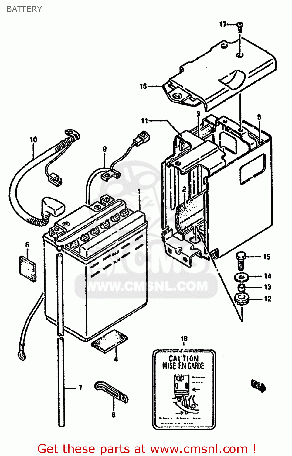 BATTERY LS650F 1989 (K) (E01 E15 E16 E17 E22 E34)