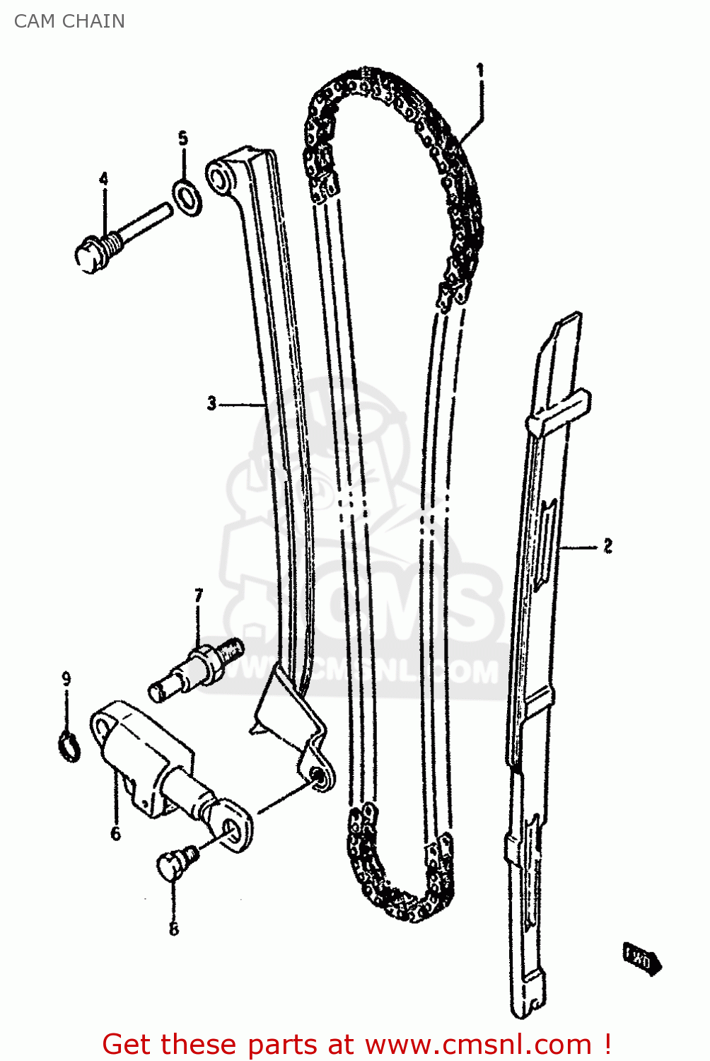 CAM CHAIN LS650F 1989 (K) (E01 E15 E16 E17 E22 E34)