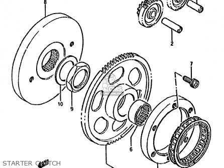 STARTER CLUTCH - LS650F 1989 (K) (E01 E15 E16 E17 E22 E34)