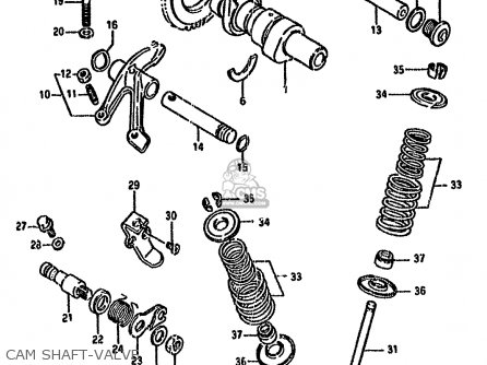 CAM SHAFT-VALVE - LS650F 1989 (K) (E01 E15 E16 E17 E22 E34)
