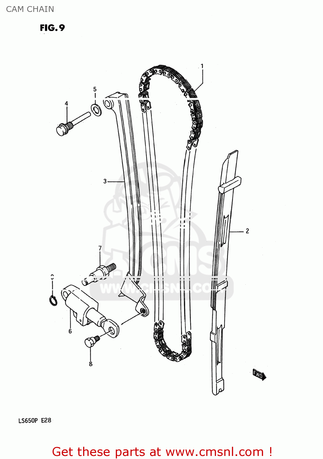 CAM CHAIN LS650F SAVAGE 1986 (G) USA (E03)
