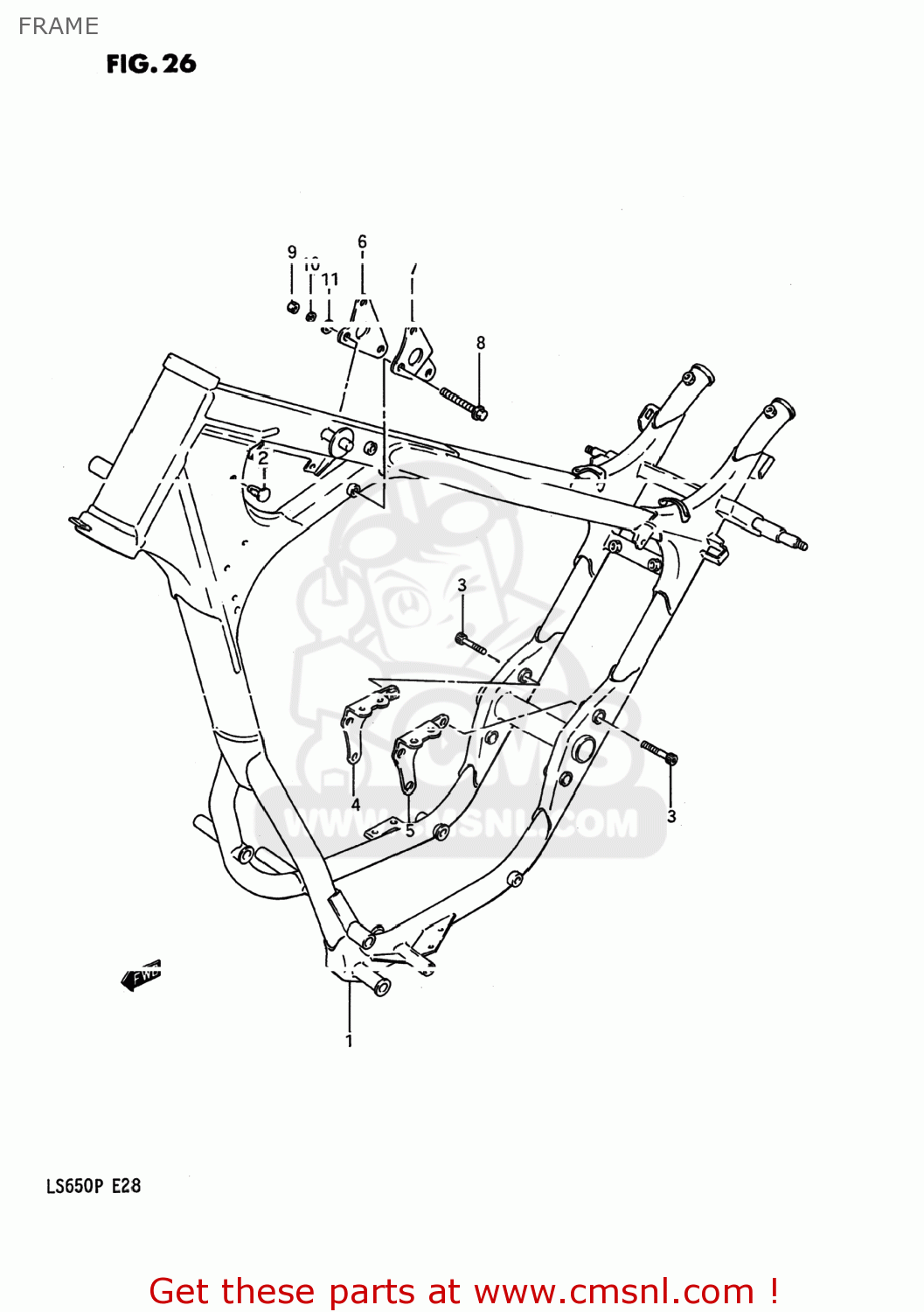 FRAME LS650F SAVAGE 1986 (G) USA (E03)