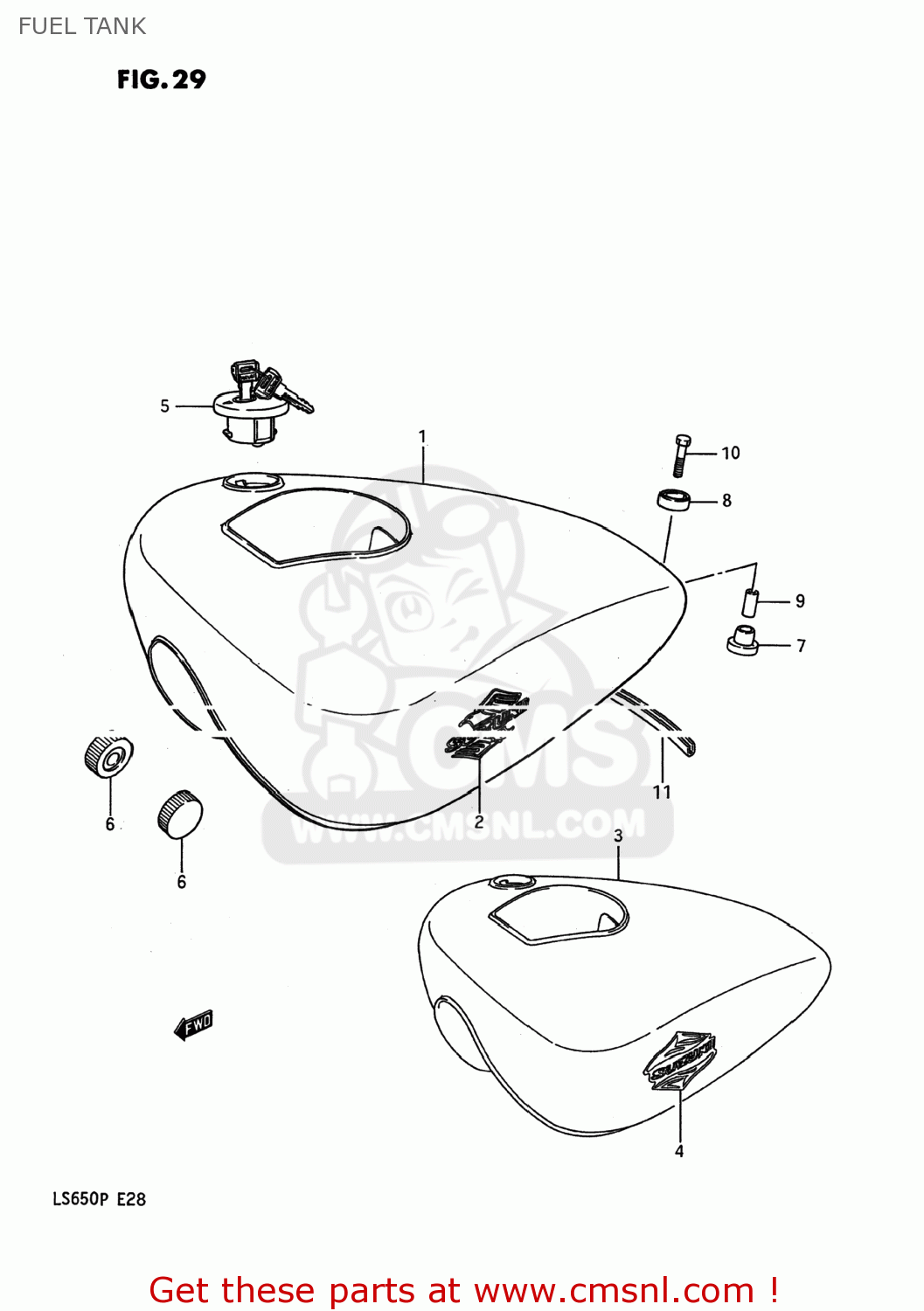FUEL TANK LS650F SAVAGE 1986 (G) USA (E03)