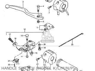 HANDLE SWITCH (MODEL K/L/M/N/P) - LS650F SAVAGE 1986 (G) USA (E03)