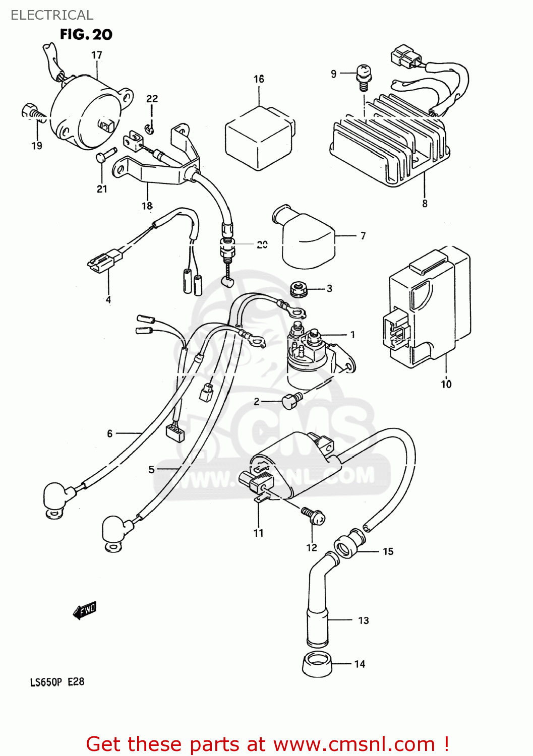 ELECTRICAL LS650F SAVAGE 1987 (H) USA (E03)
