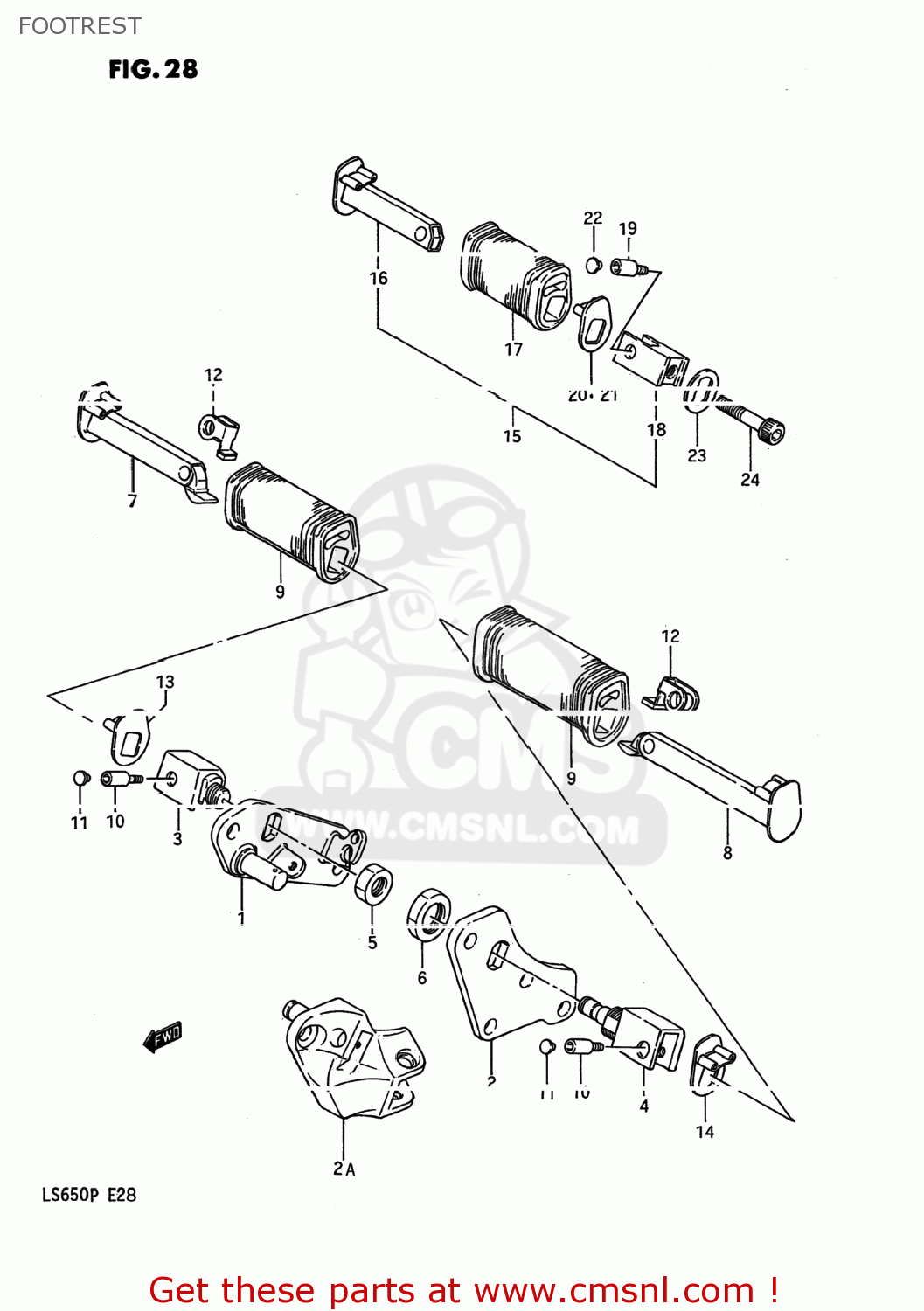 FOOTREST LS650F SAVAGE 1987 (H) USA (E03)